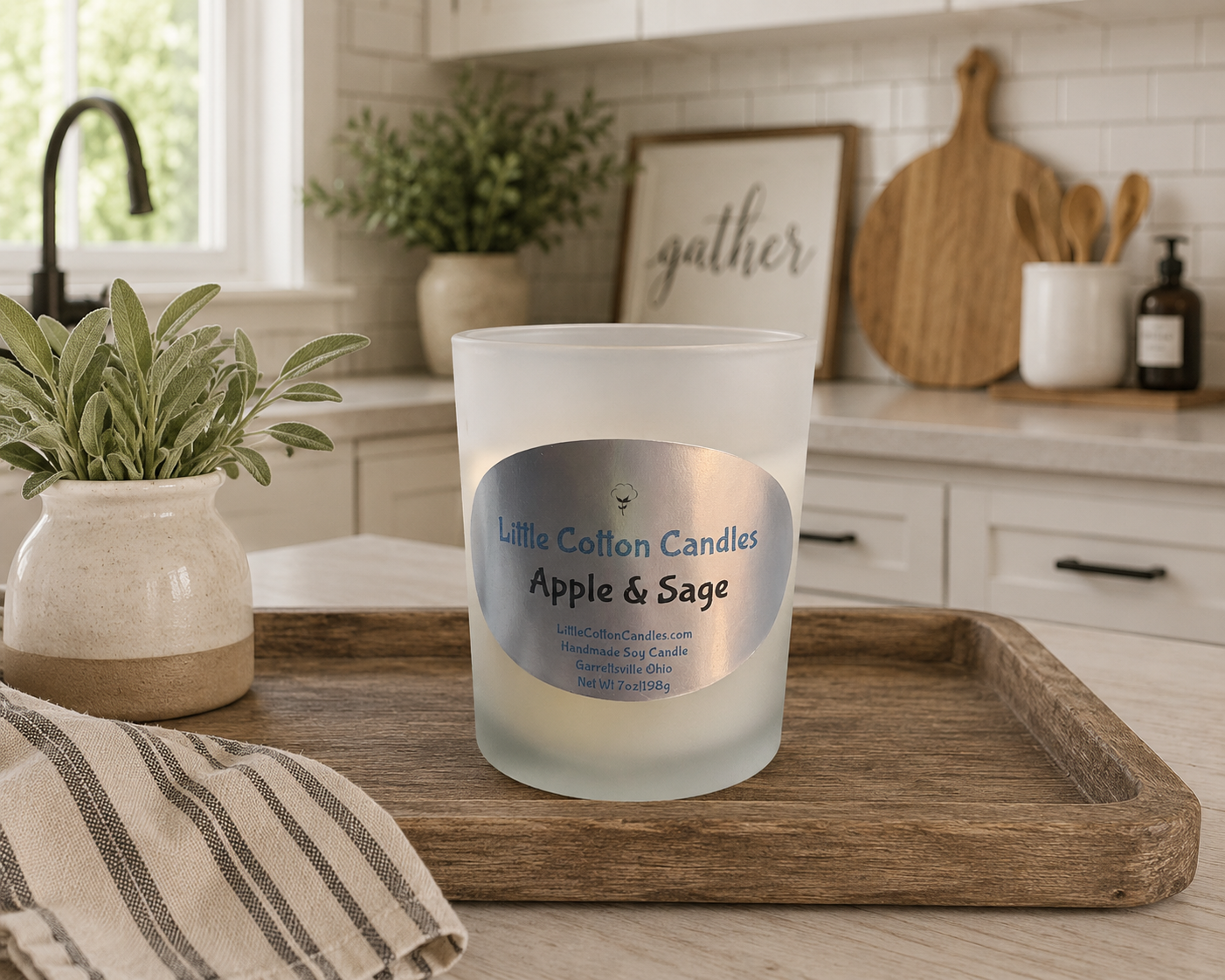 Apple & Sage Soy Candle