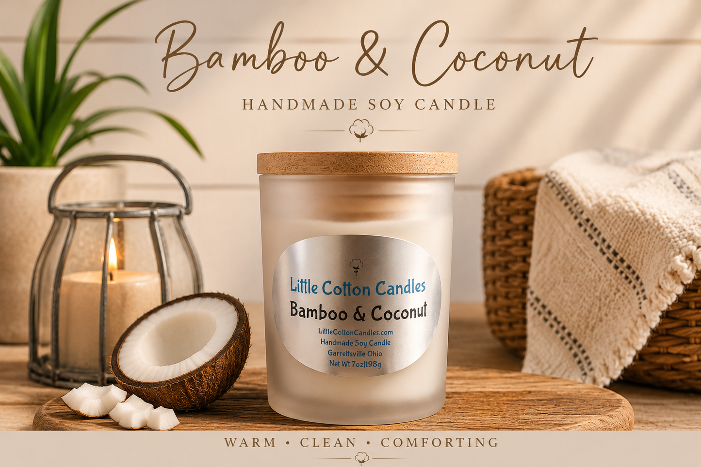 Bamboo & Coconut Soy Candle