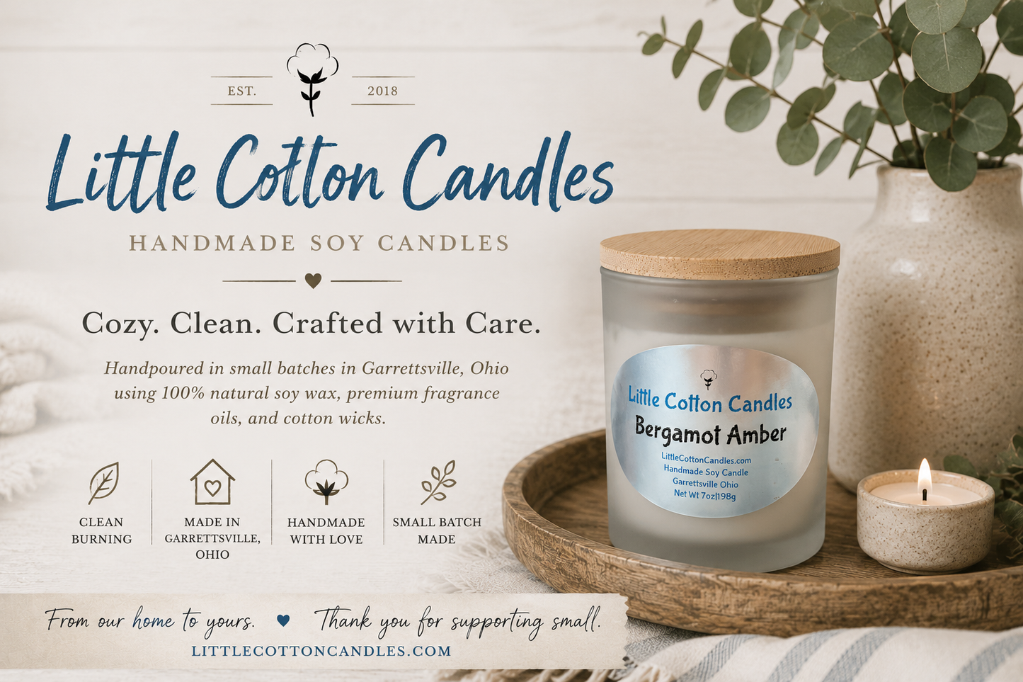 Bergamot Amber Soy Candle