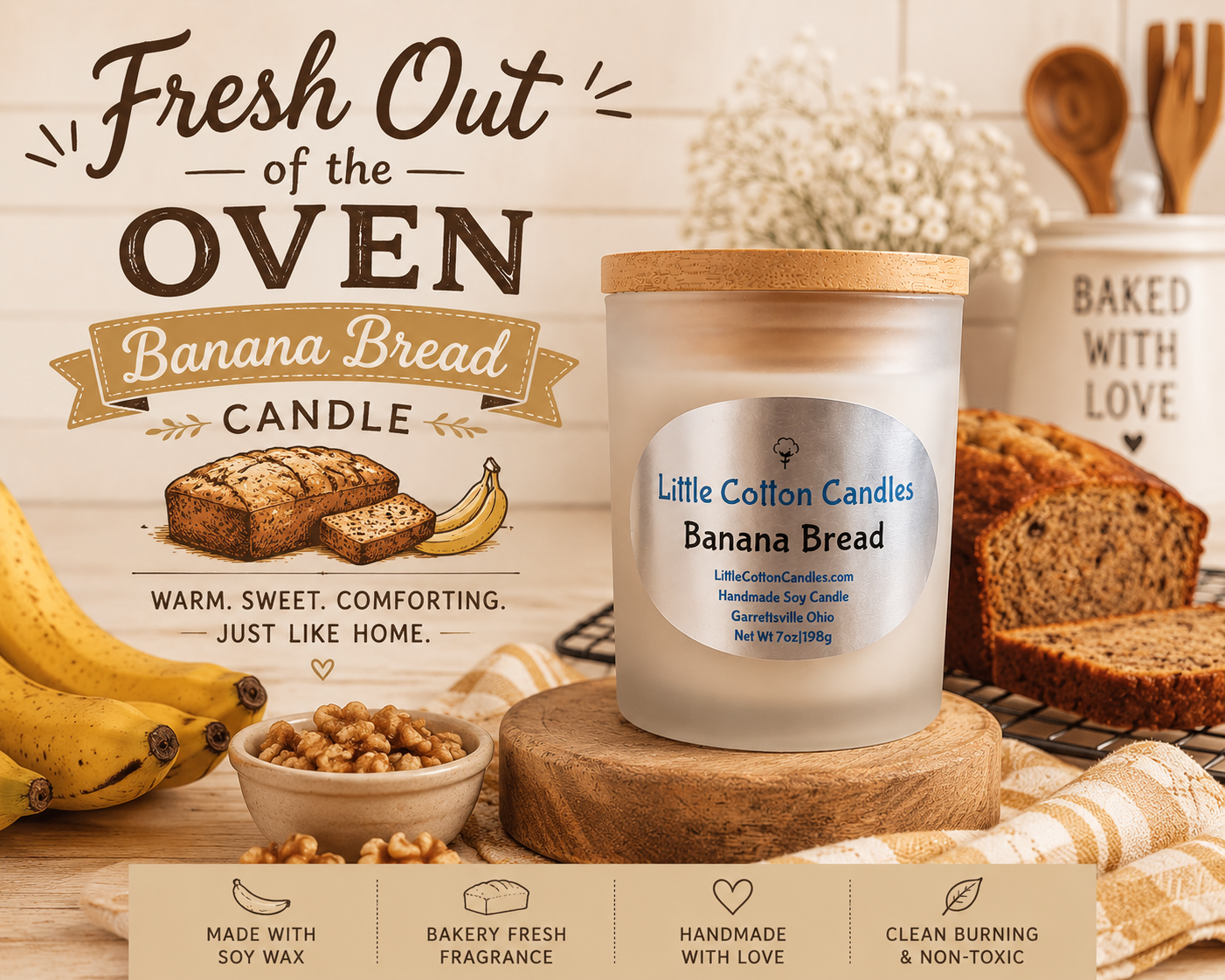 Banana Bread Soy Candle