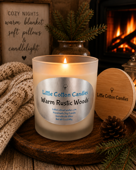 Warm Rustic Woods Soy Candle