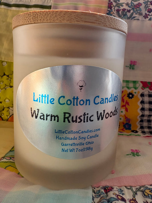 Warm Rustic Woods Soy Candle