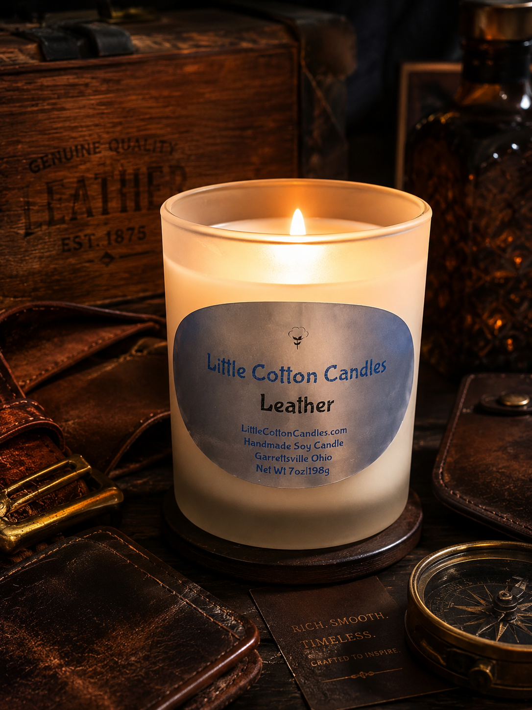 Leather Soy Candle