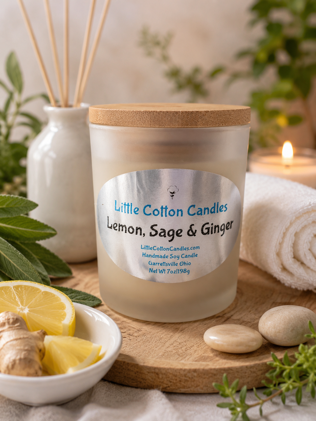 Lemon, Sage & Ginger Soy Candle