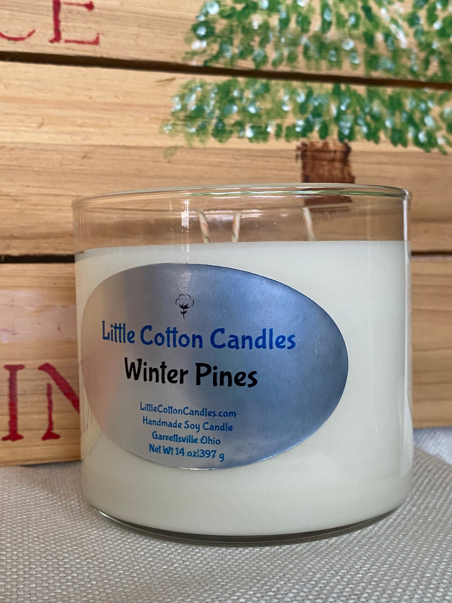 Winter Pines 3-Wick Soy Candle