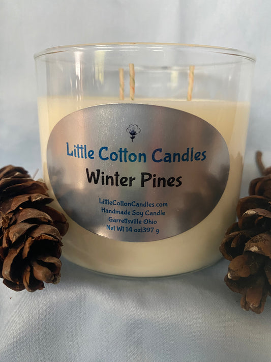 Winter Pines 3-Wick Soy Candle