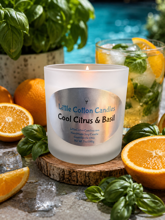Cool Citrus & Basil Soy Candle